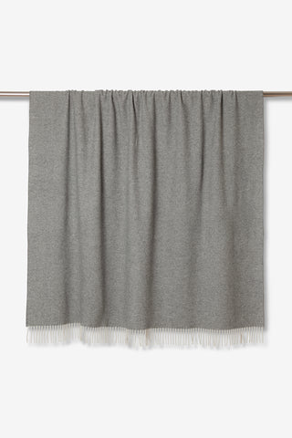 Scozia Plaid in Lana Vergine Grigio Medio