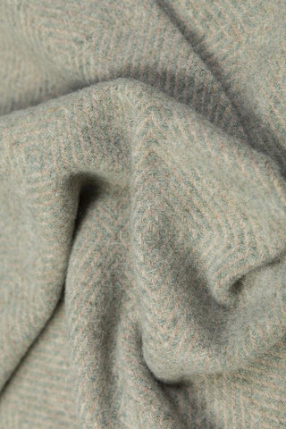 Sienna - Morbido Plaid in Pura Lana Vergine Verde Lago